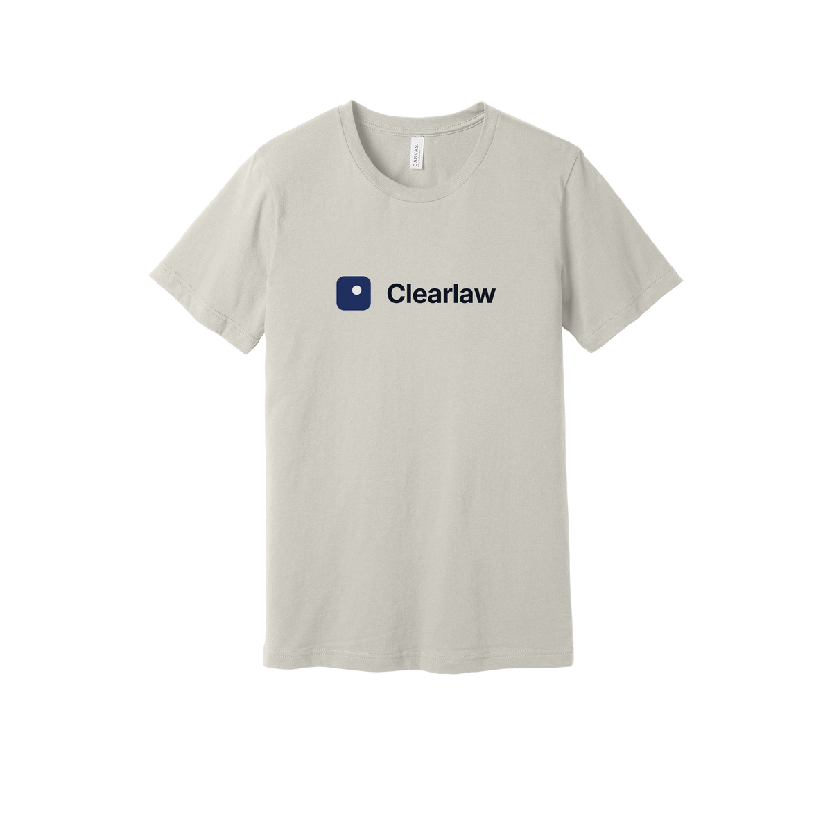 clearlaw-everyday-essentials-short-sleeve-tee-dtf-front-BC3001-dust-flat-front