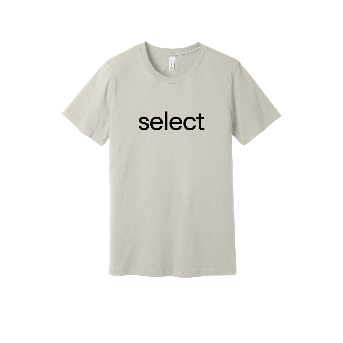 meetselect-everyday-essentials-short-sleeve-tee-dtf-front-BC3001-dust-flat-front