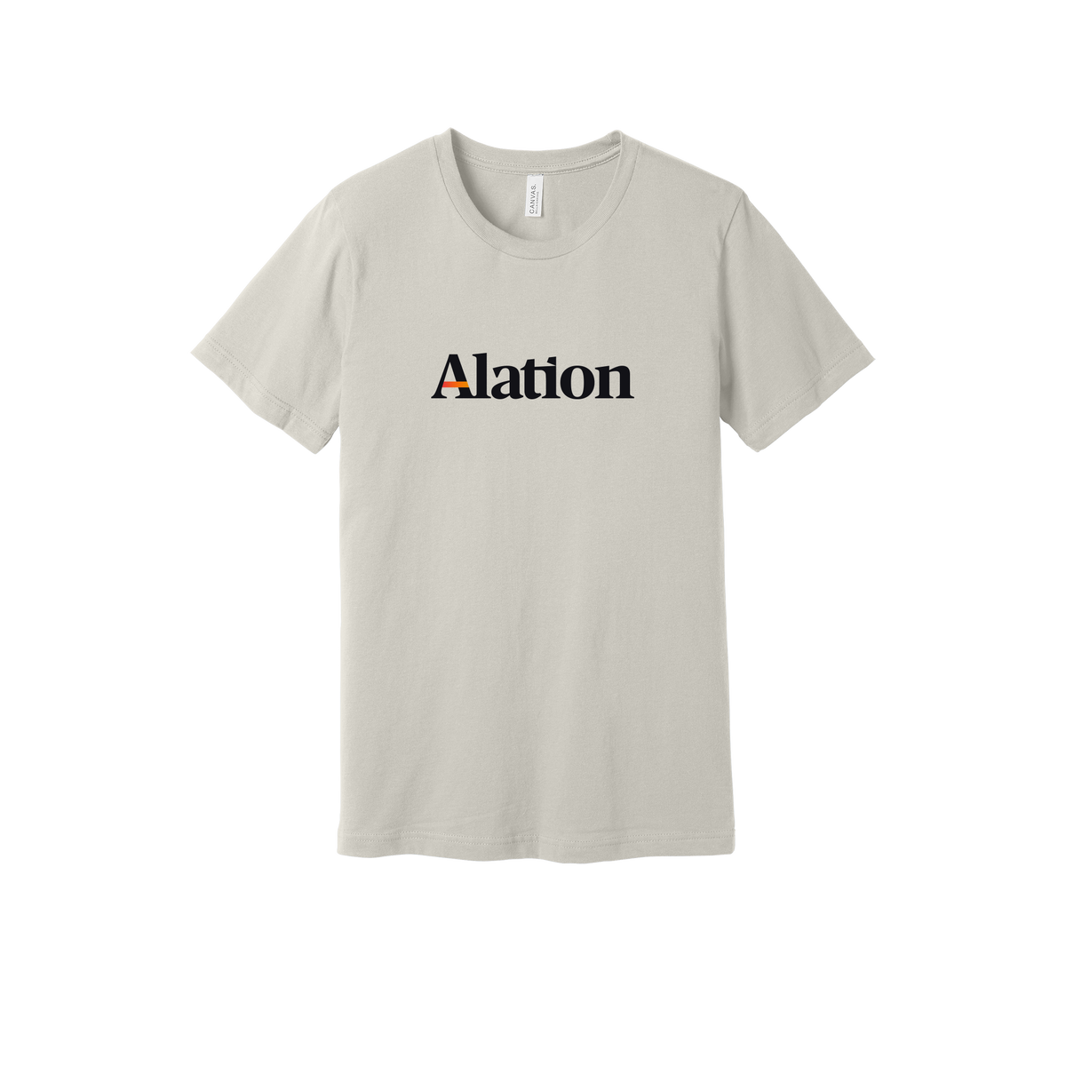 alation-everyday-essentials-short-sleeve-tee-dtf-front-BC3001-dust-flat-front