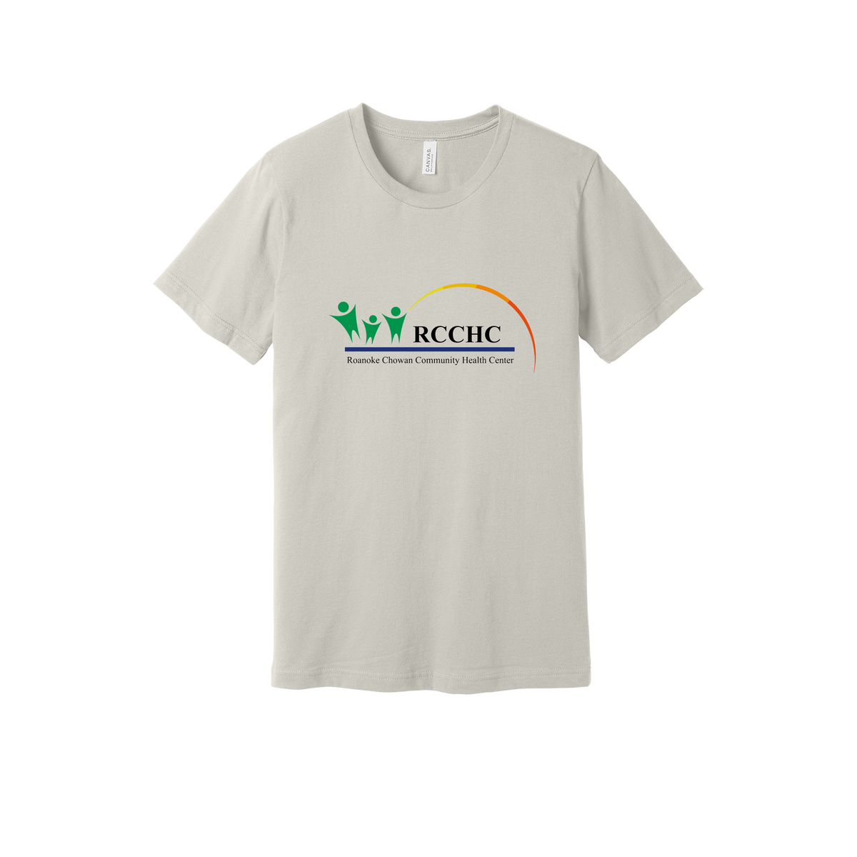 rcchc-everyday-essentials-clinic-short-sleeve-tee-dtf-front-BC3001-dust-flat-front
