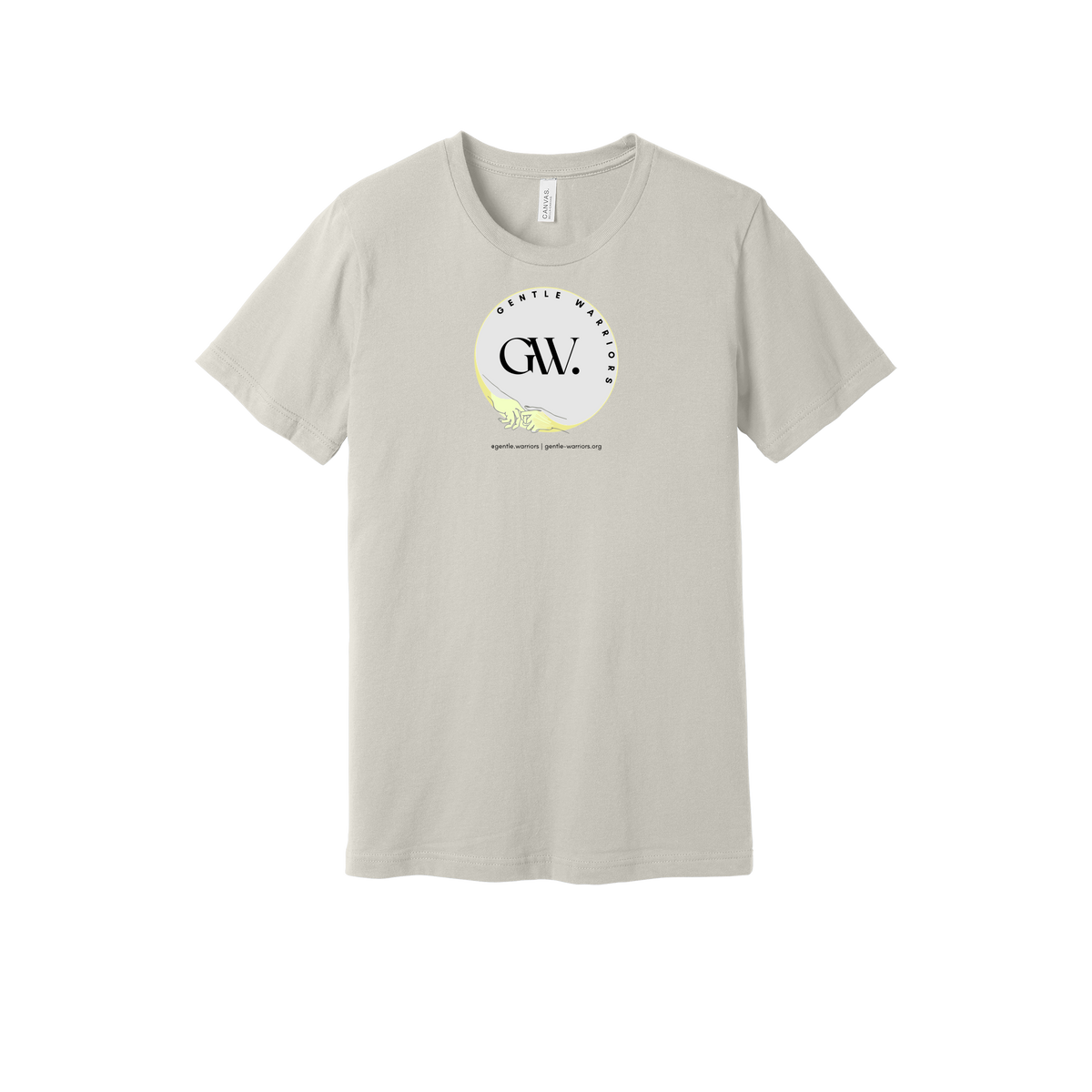 gentle-warriors-everyday-essentials-short-sleeve-tee-dtf-front-BC3001-dust-flat-front