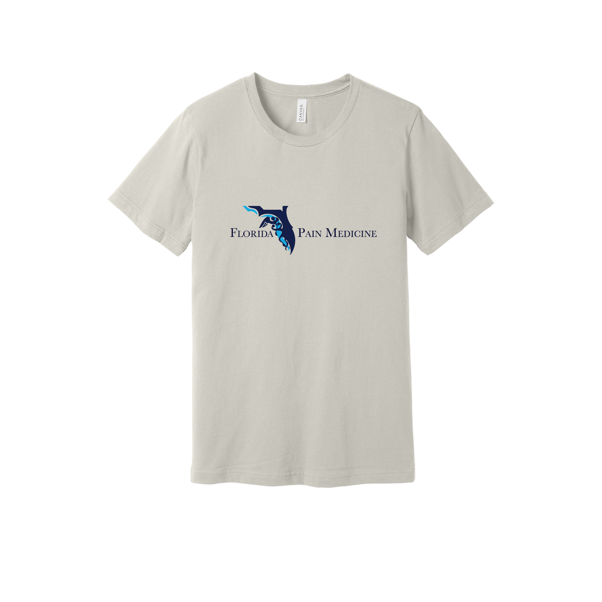 floridapainmedicine-everyday-essentials-clinic-short-sleeve-tee-dtf-front-BC3001-dust-flat-front