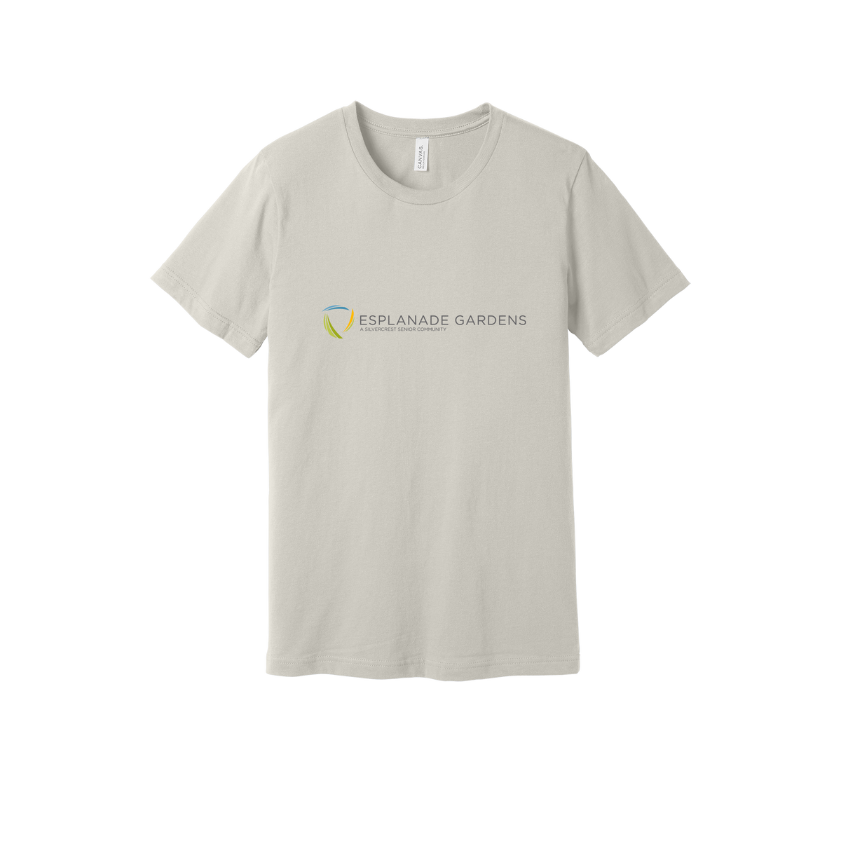 esplanadeseniorcampus-everyday-essentials-clinic-short-sleeve-tee-dtf-front-BC3001-dust-flat-front