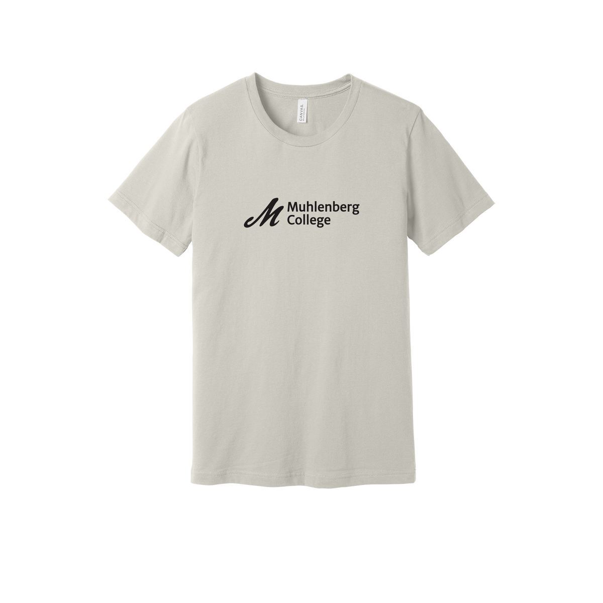 muhlenberg-everyday-essentials-short-sleeve-tee-dtf-front-BC3001-dust-flat-front