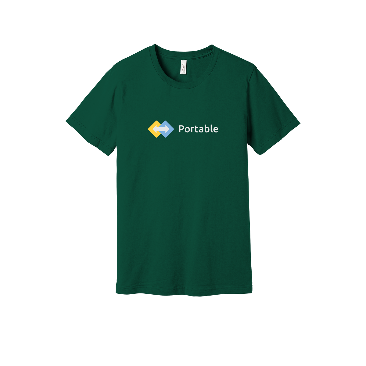 portable-everyday-essentials-short-sleeve-tee-dtf-front-BC3001-forest-flat-front