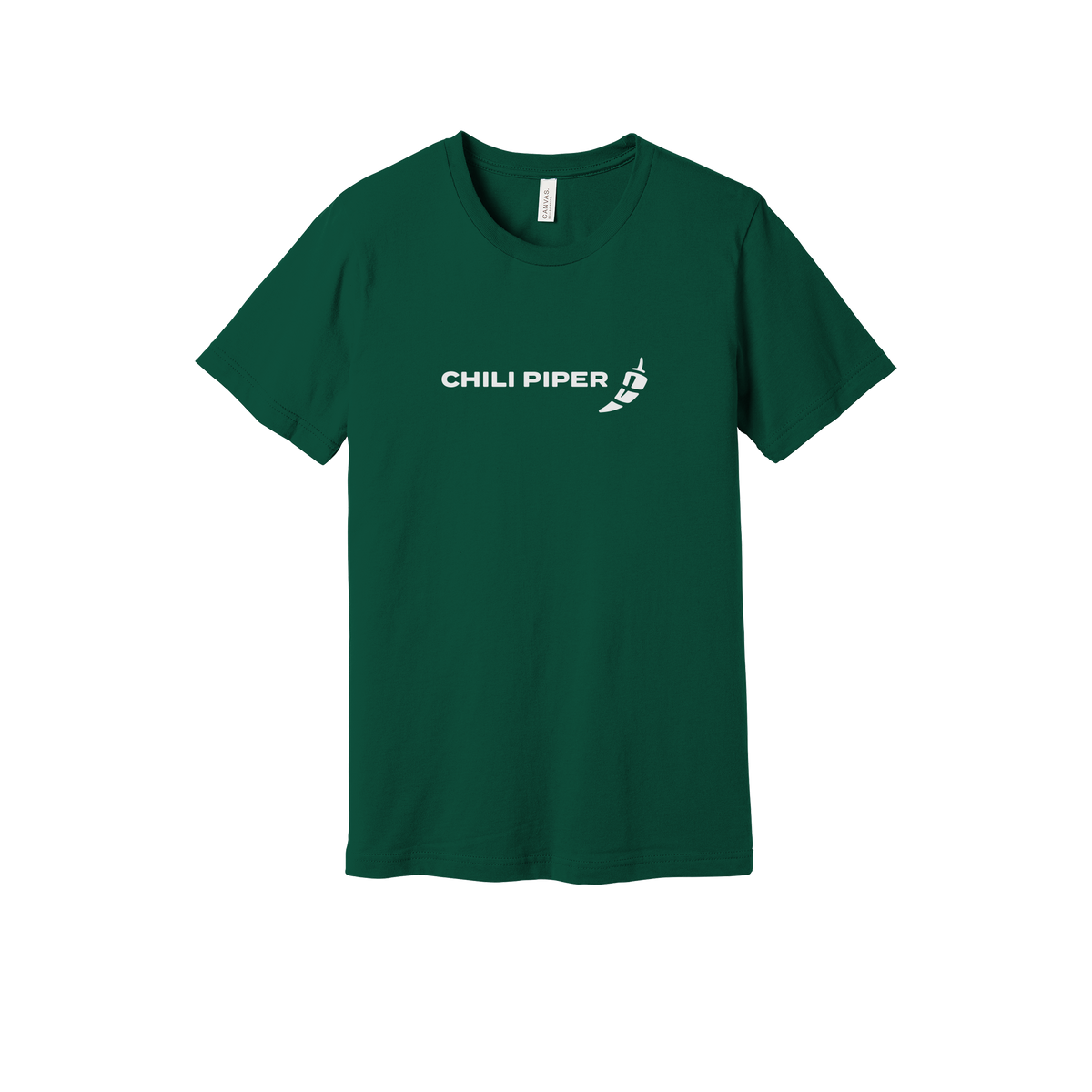 chilipiper-everyday-essentials-short-sleeve-tee-dtf-front-BC3001-forest-flat-front