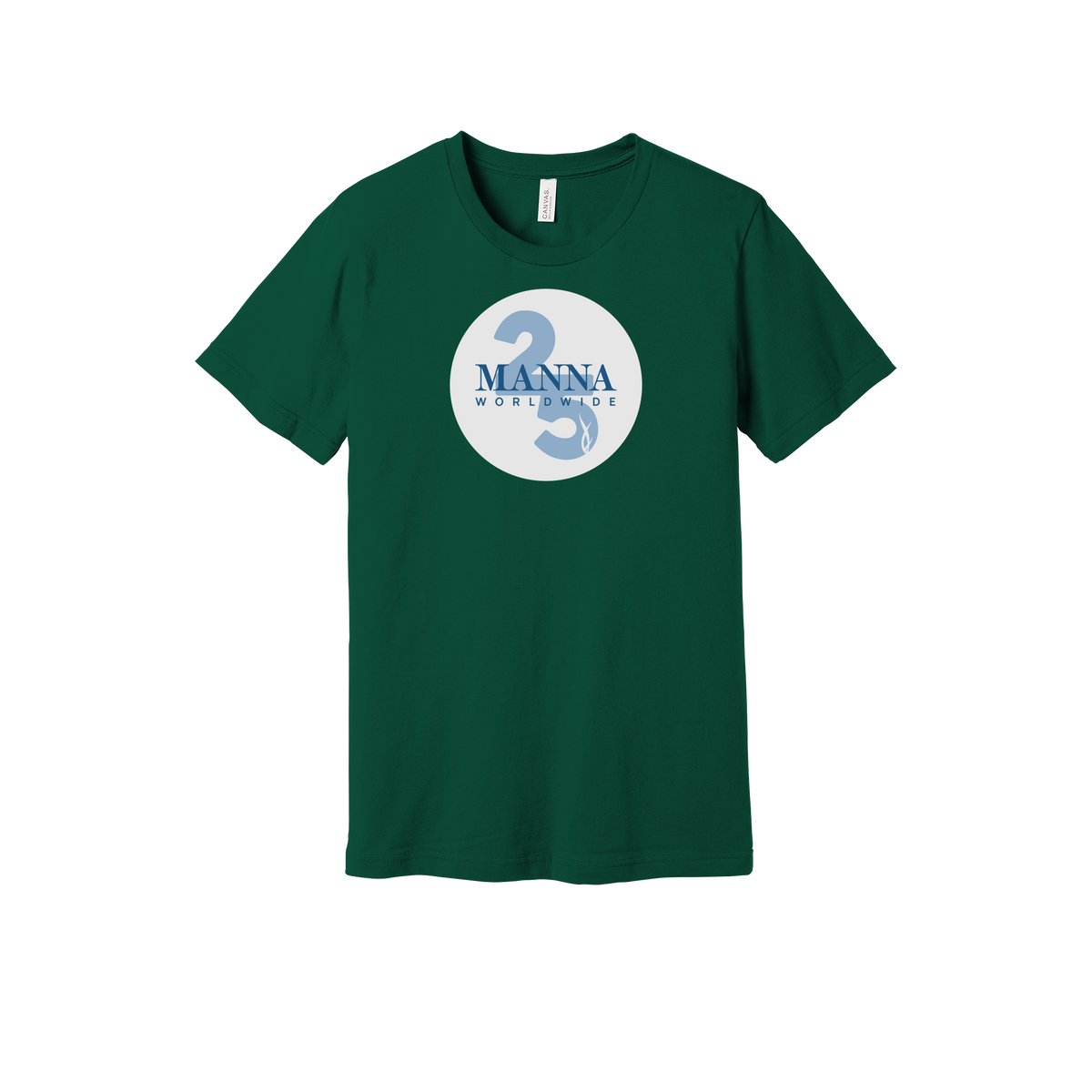 mannaworldwide-everyday-essentials-short-sleeve-tee-dtf-front-BC3001-forest-flat-front