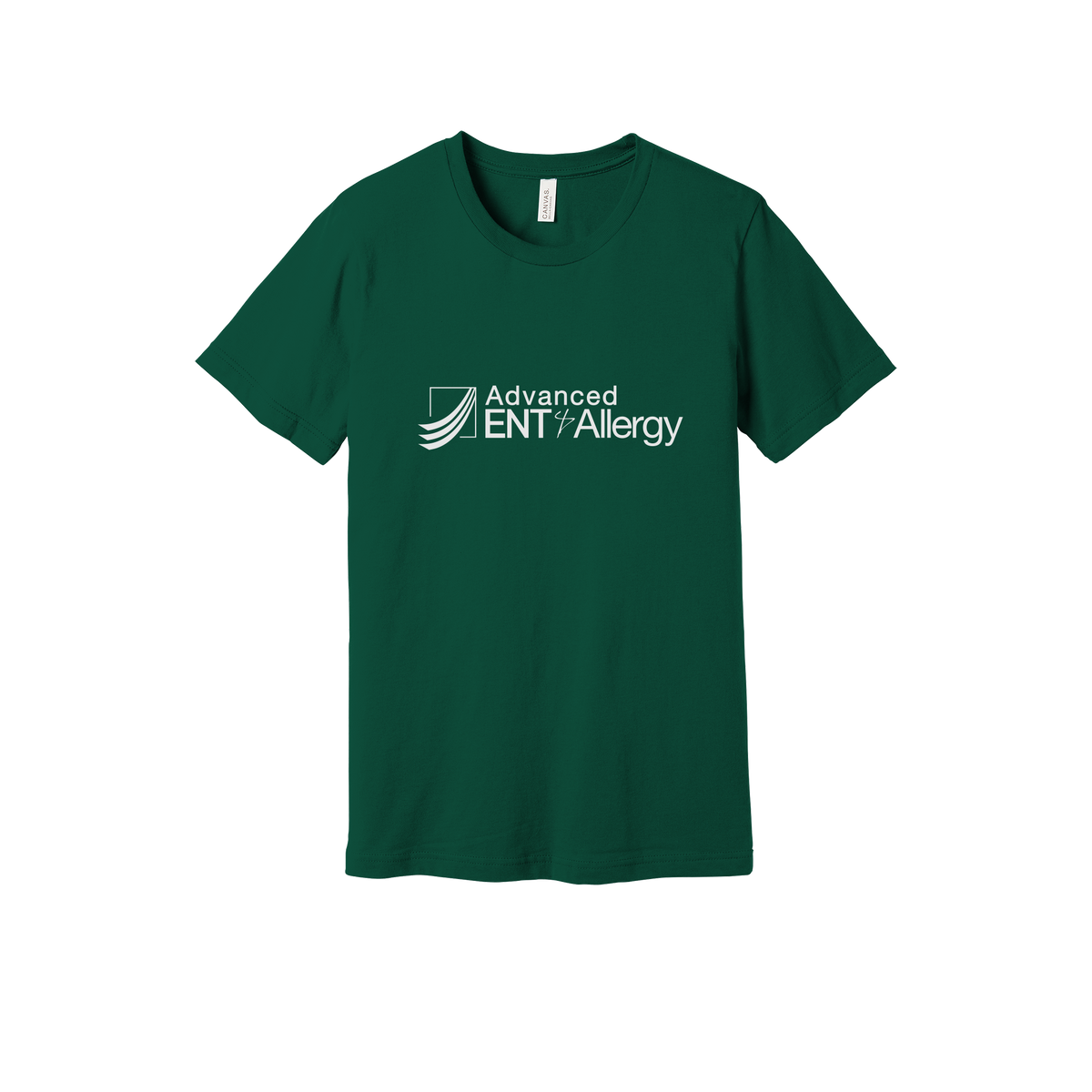 advancedentandallergy-everyday-essentials-clinic-short-sleeve-tee-dtf-front-BC3001-forest-flat-front