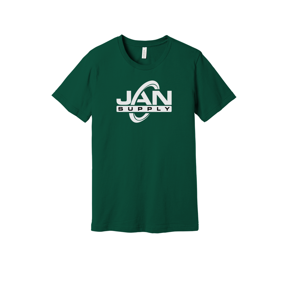 jan-pro-everyday-essentials-short-sleeve-tee-dtf-front-BC3001-forest-flat-front
