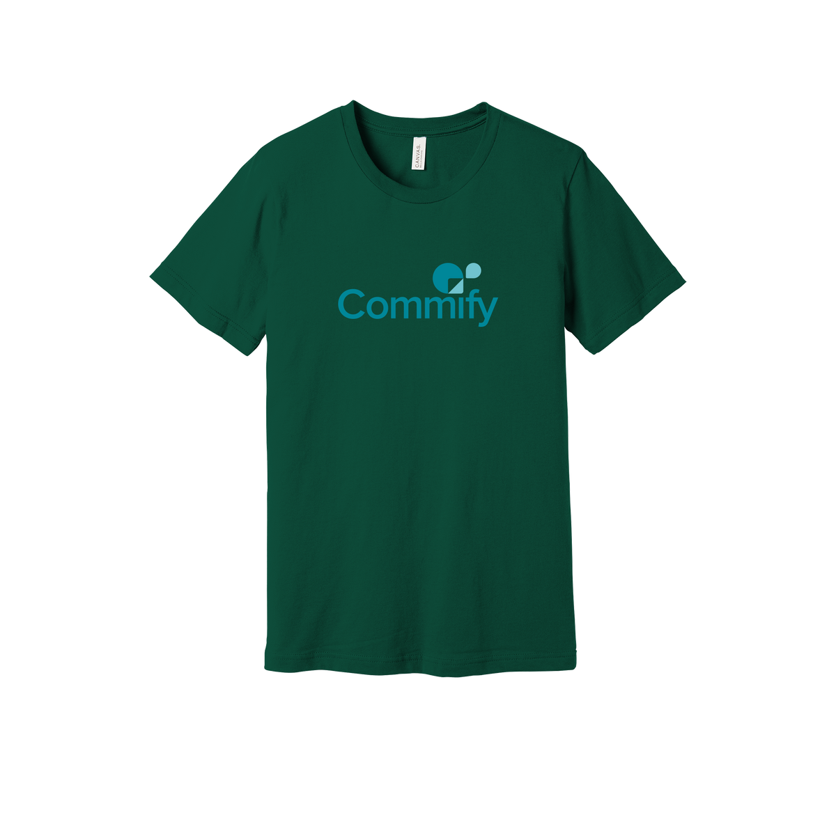 commify-everyday-essentials-short-sleeve-tee-dtf-front-BC3001-forest-flat-front