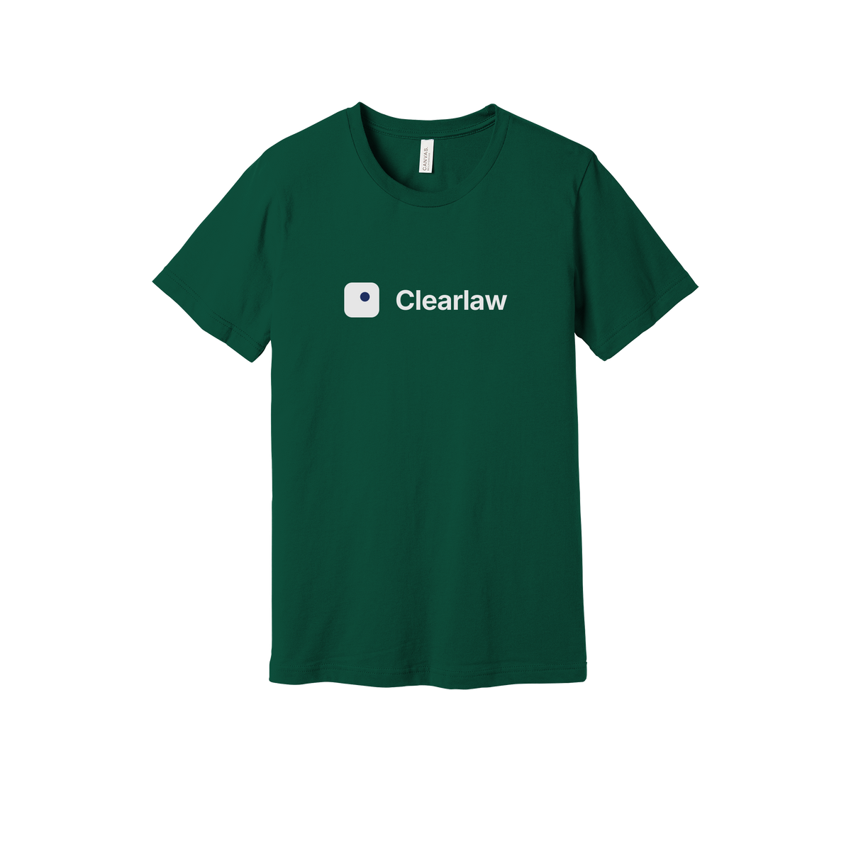 clearlaw-everyday-essentials-short-sleeve-tee-dtf-front-BC3001-forest-flat-front
