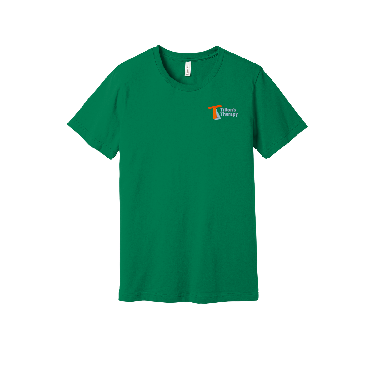 tiltonstherapy-everyday-essentials-short-sleeve-tee-dtf-leftchest-BC3001-kelly-flat-front