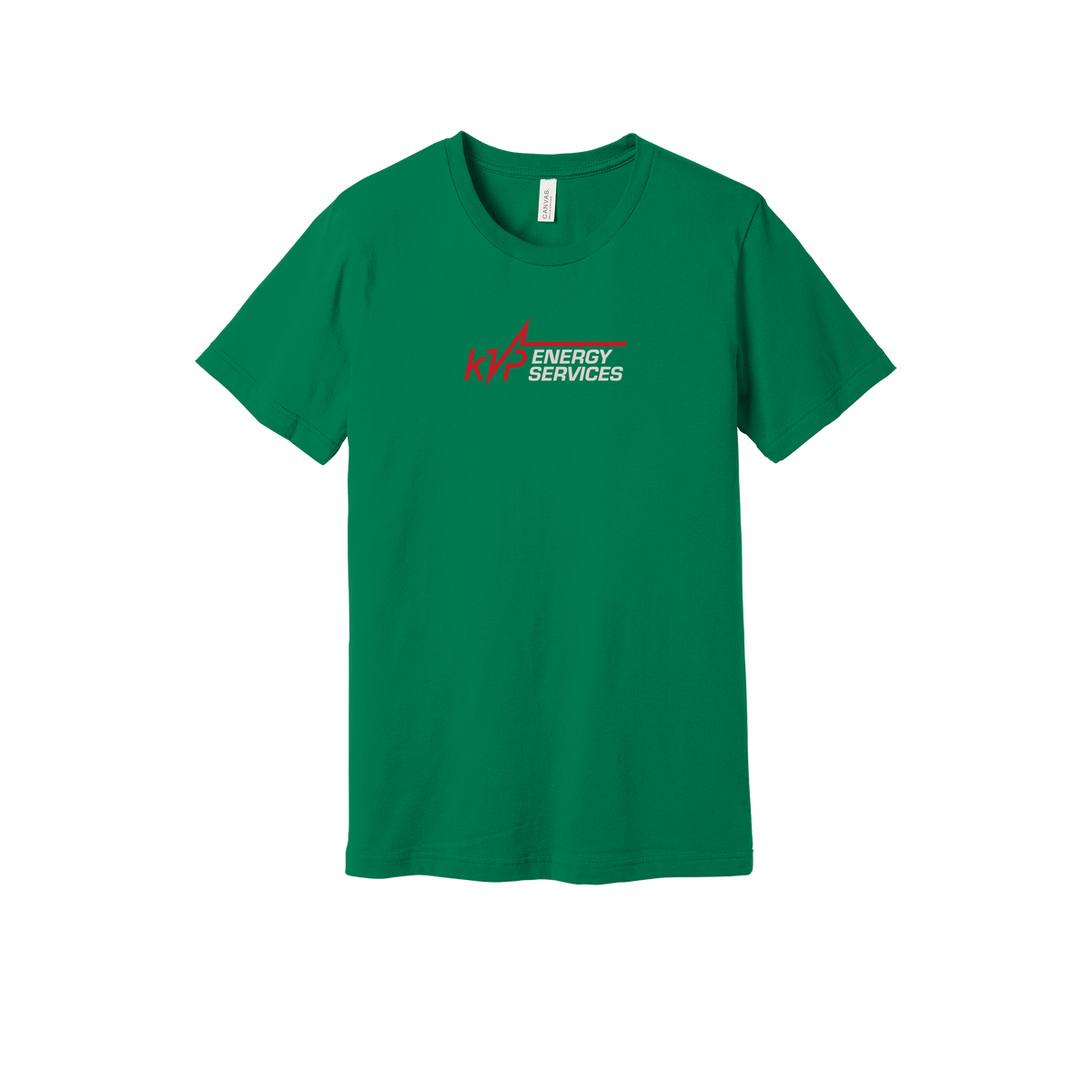 kvpenergy-everyday-essentials-short-sleeve-tee-dtf-front-BC3001-kelly-flat-front