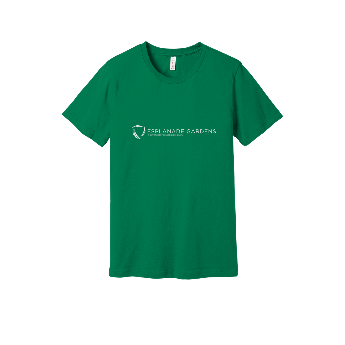 esplanadeseniorcampus-everyday-essentials-clinic-short-sleeve-tee-dtf-front-BC3001-kelly-flat-front
