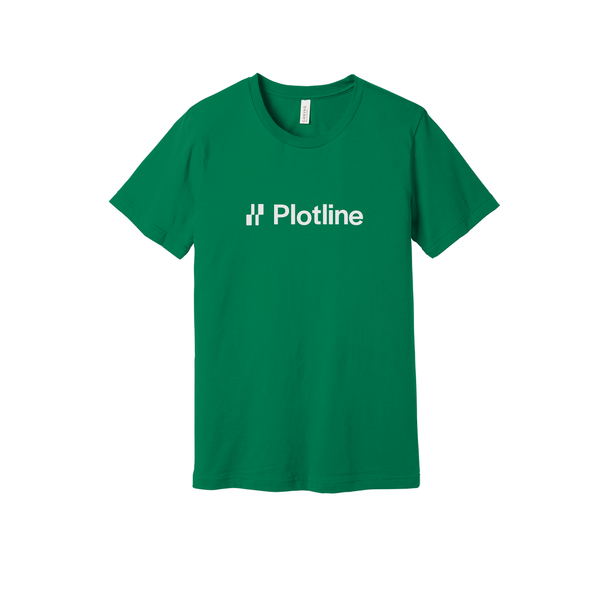 plotline-everyday-essentials-short-sleeve-tee-dtf-front-BC3001-kelly-flat-front