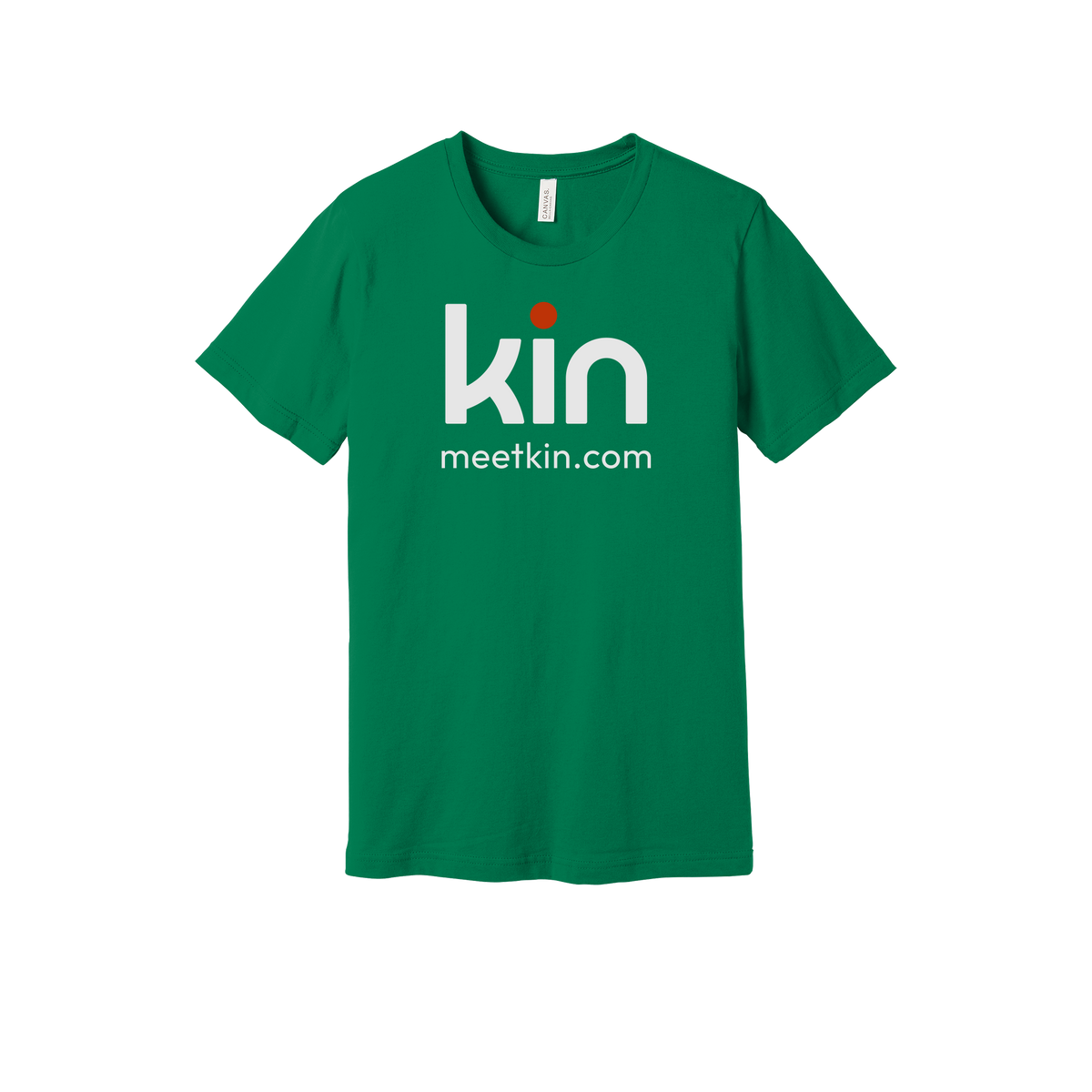 kin-everyday-essentials-short-sleeve-tee-dtf-front-BC3001-kelly-flat-front