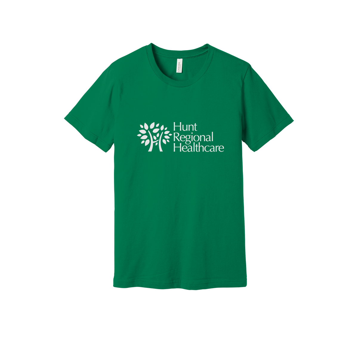 huntregional-everyday-essentials-clinic-short-sleeve-tee-dtf-front-BC3001-kelly-flat-front