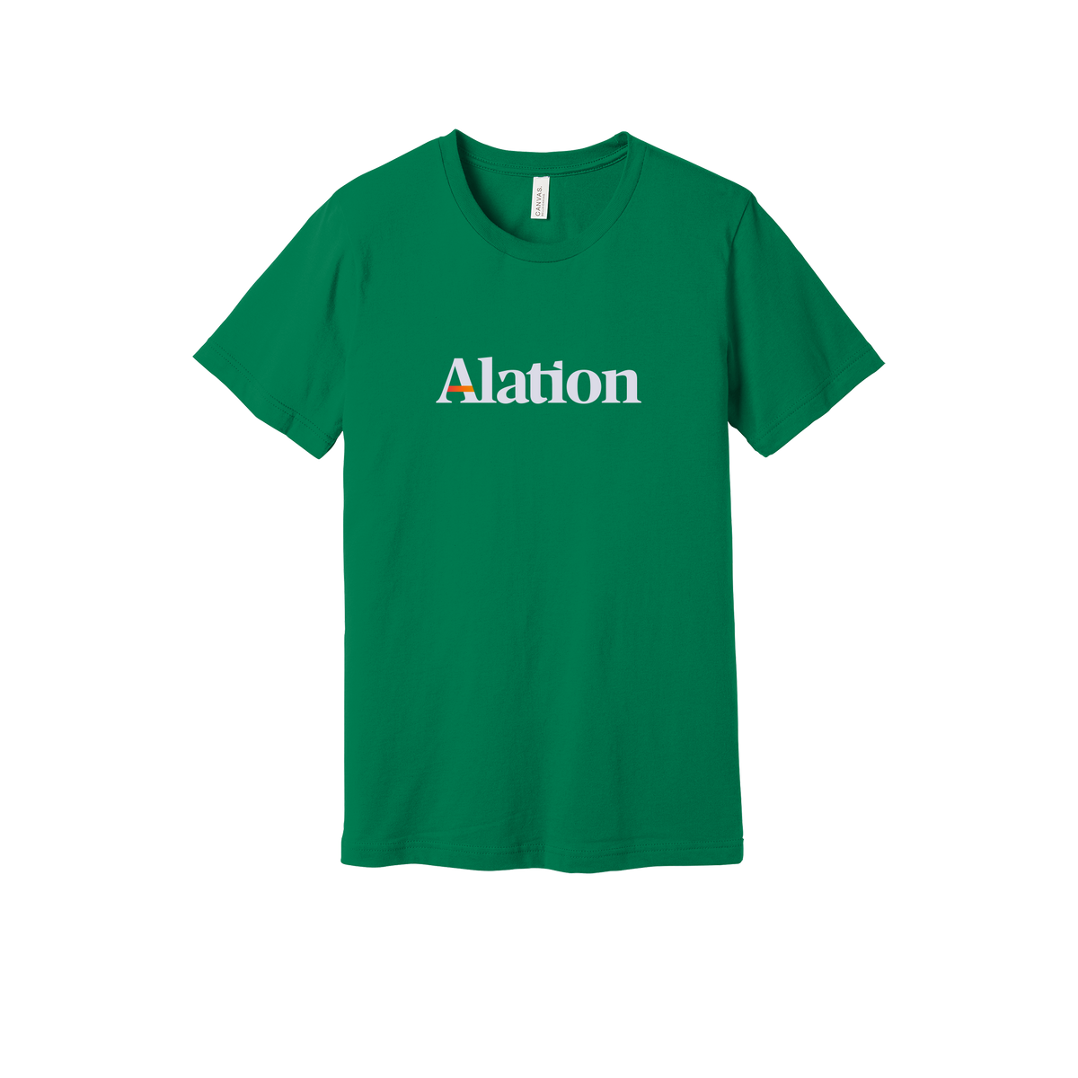 alation-everyday-essentials-short-sleeve-tee-dtf-front-BC3001-kelly-flat-front