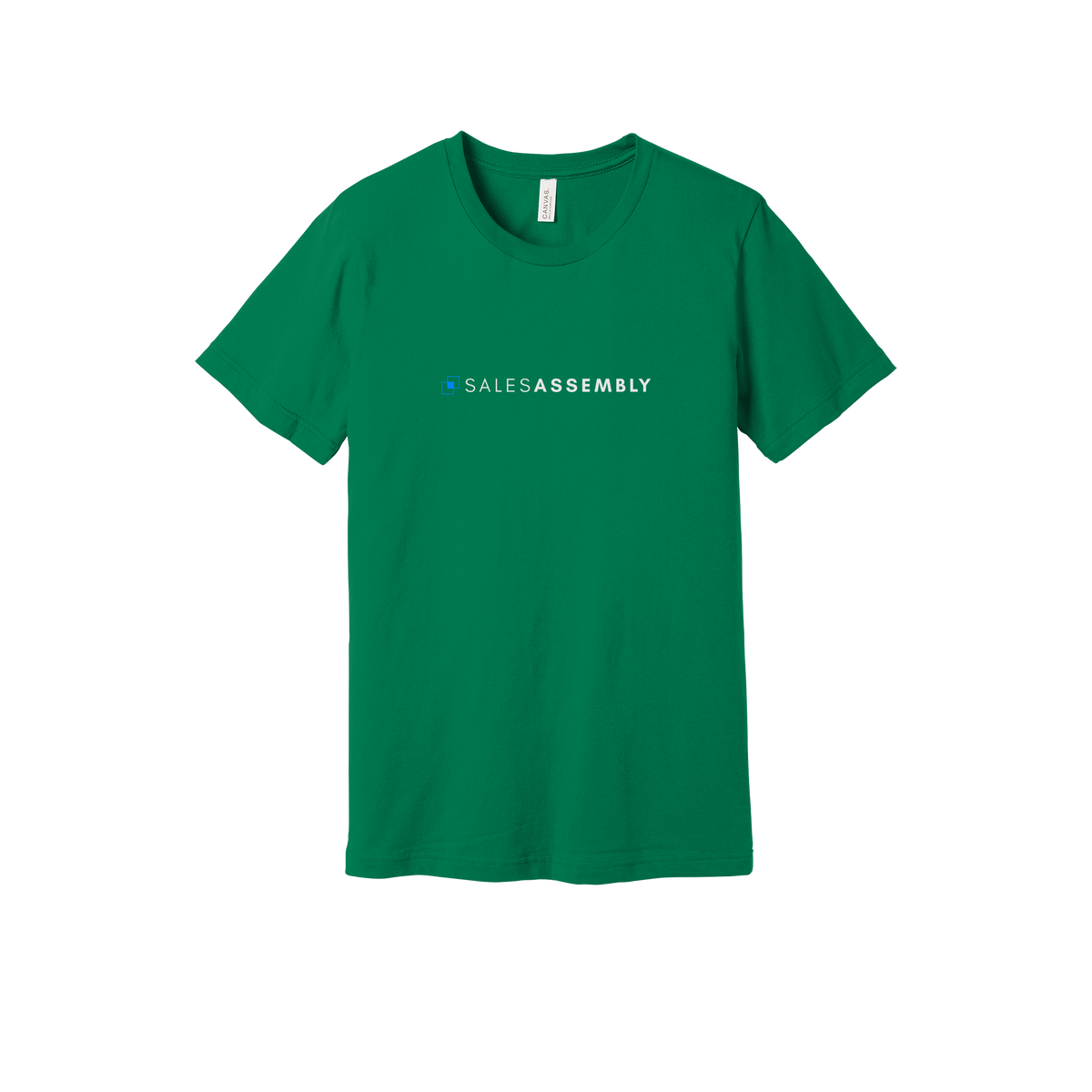 salesassembly-everyday-essentials-short-sleeve-tee-dtf-front-BC3001-kelly-flat-front