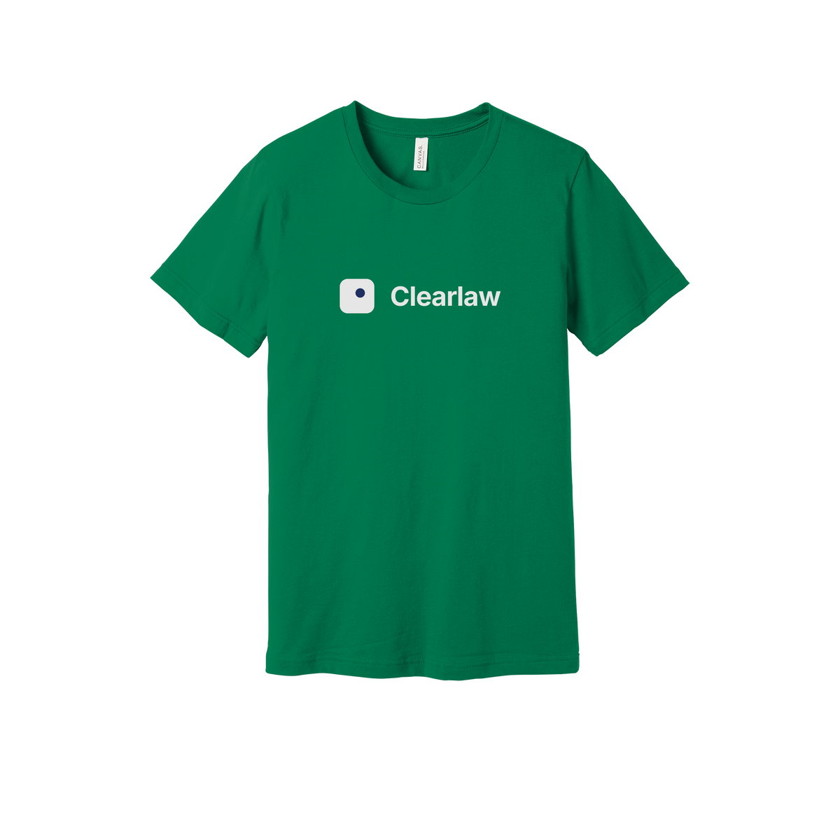 clearlaw-everyday-essentials-short-sleeve-tee-dtf-front-BC3001-kelly-flat-front