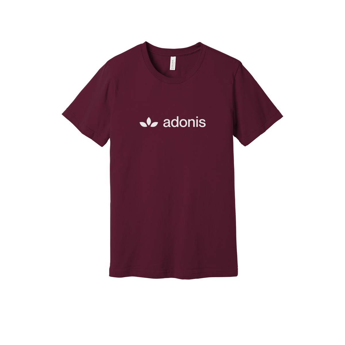 adonis-everyday-essentials-short-sleeve-tee-dtf-front-BC3001-maroon-flat-front