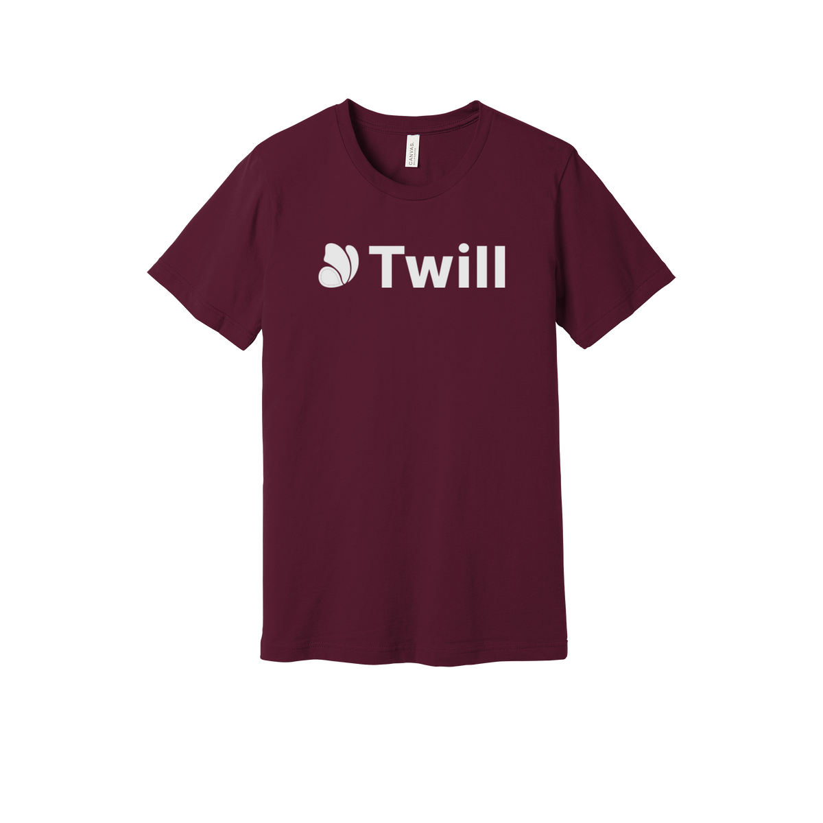 withtwill-everyday-essentials-short-sleeve-tee-dtf-front-BC3001-maroon-flat-front
