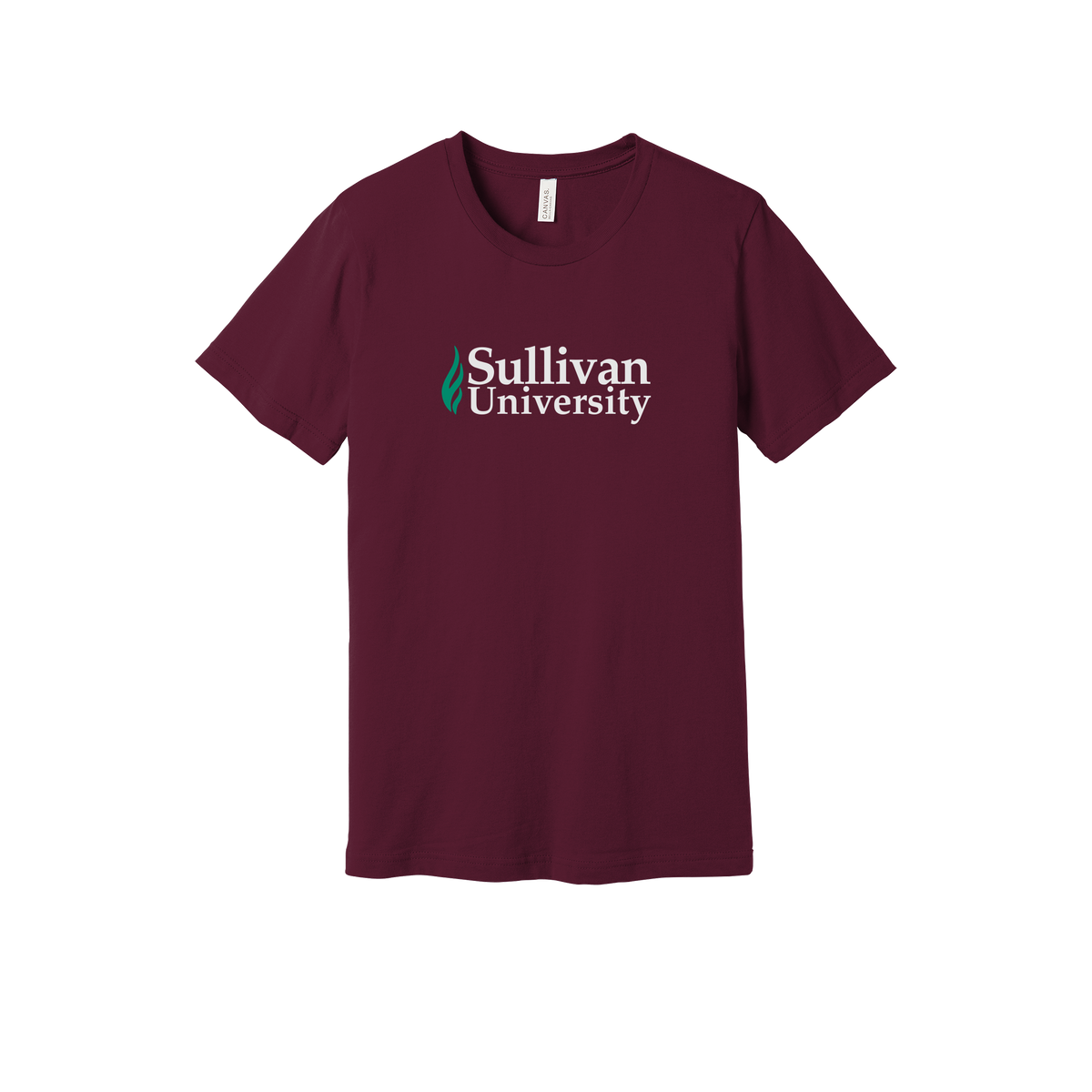 sullivan-everyday-essentials-short-sleeve-tee-dtf-front-BC3001-maroon-flat-front