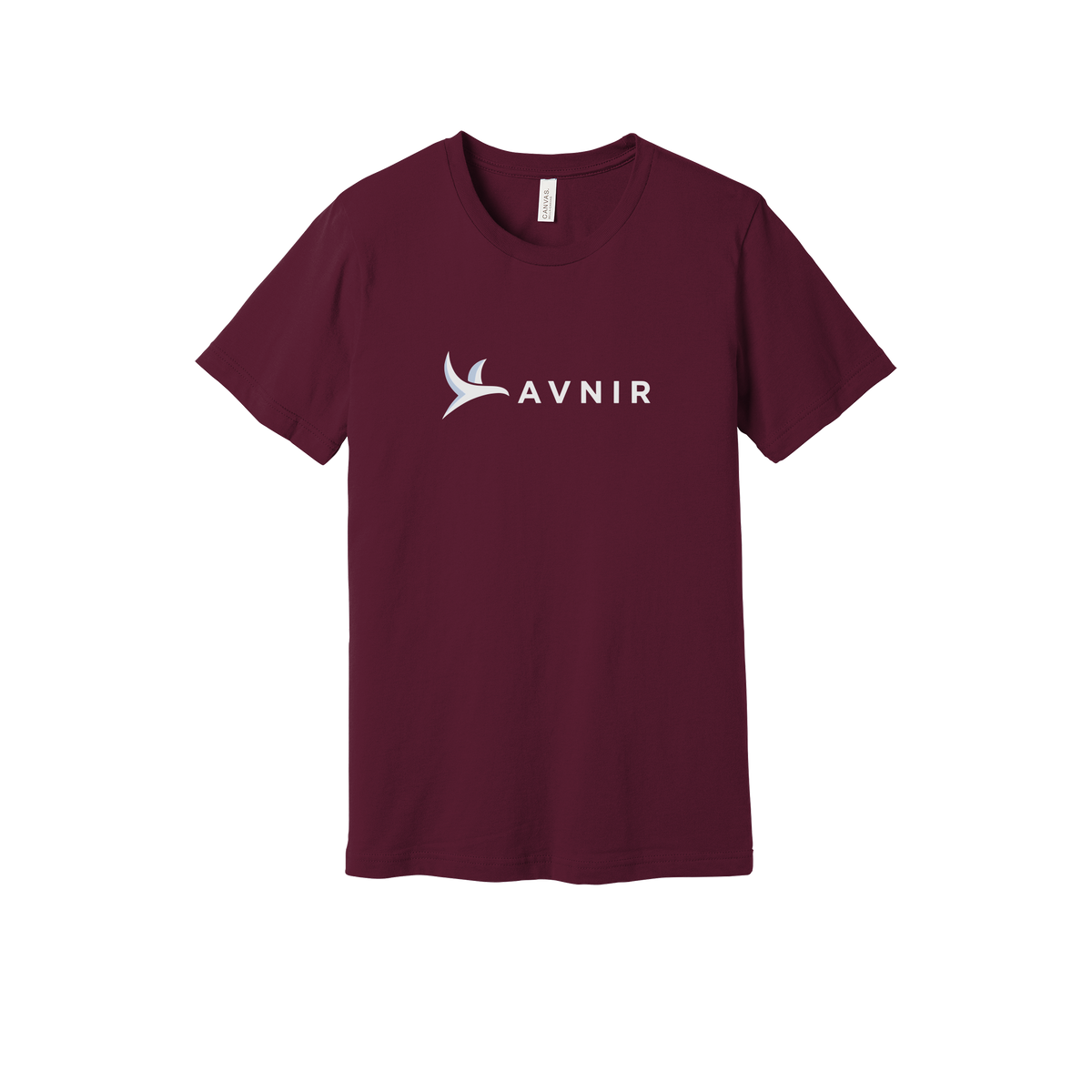 avnir-everyday-essentials-short-sleeve-tee-dtf-front-BC3001-maroon-flat-front