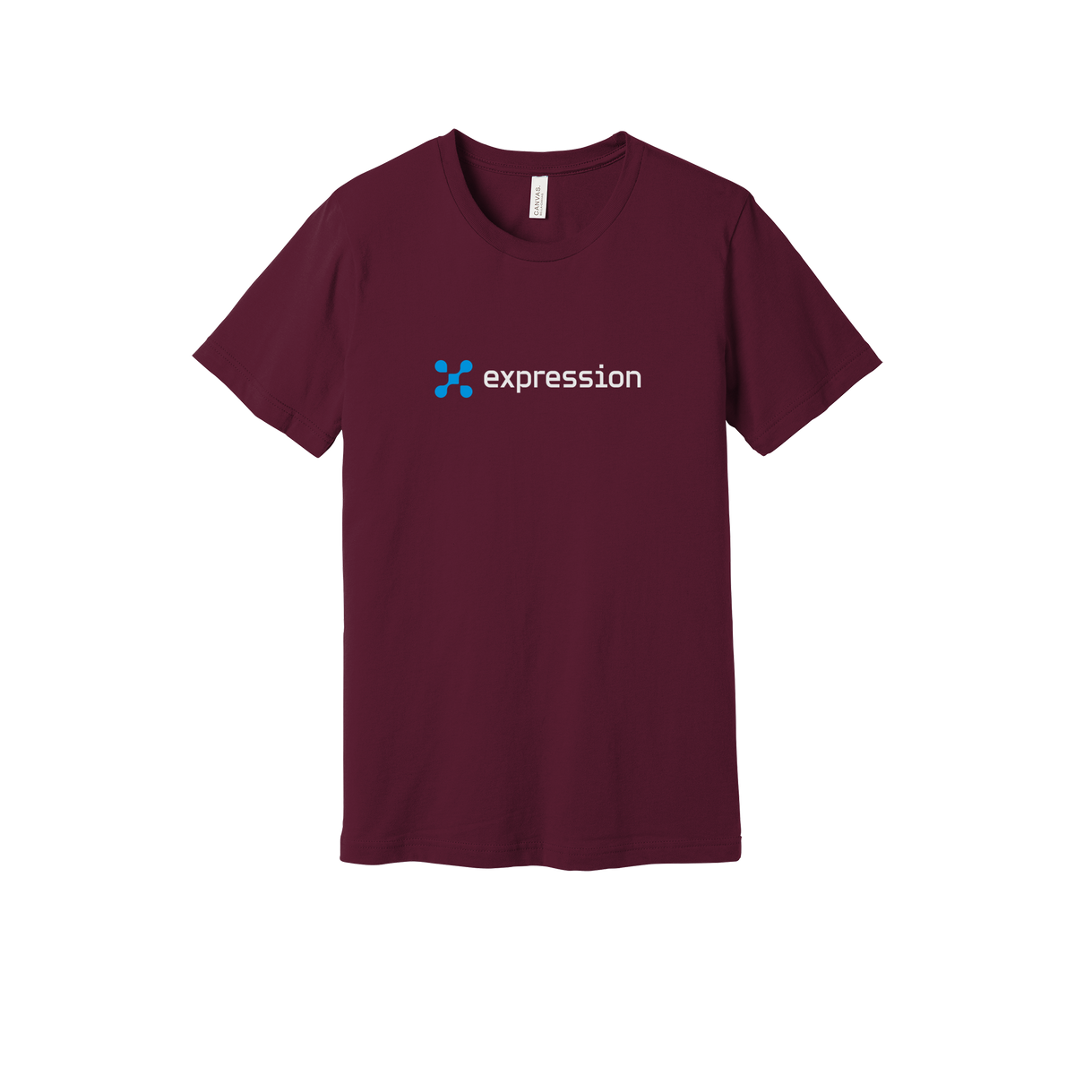 expr-everyday-essentials-short-sleeve-tee-dtf-front-BC3001-maroon-flat-front