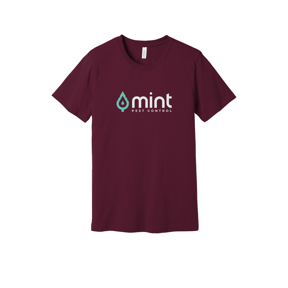 mintpest-everyday-essentials-short-sleeve-tee-dtf-front-BC3001-maroon-flat-front