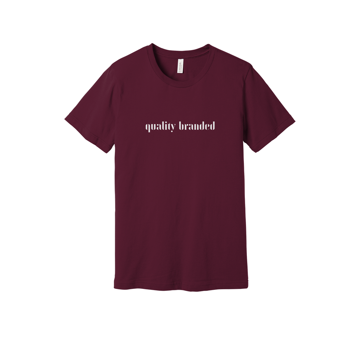 qualitybranded-everyday-essentials-short-sleeve-tee-dtf-front-BC3001-maroon-flat-front