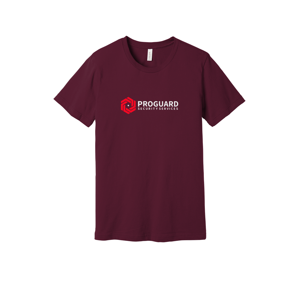 proguardsecurityservices-everyday-essentials-short-sleeve-tee-dtf-front-BC3001-maroon-flat-front