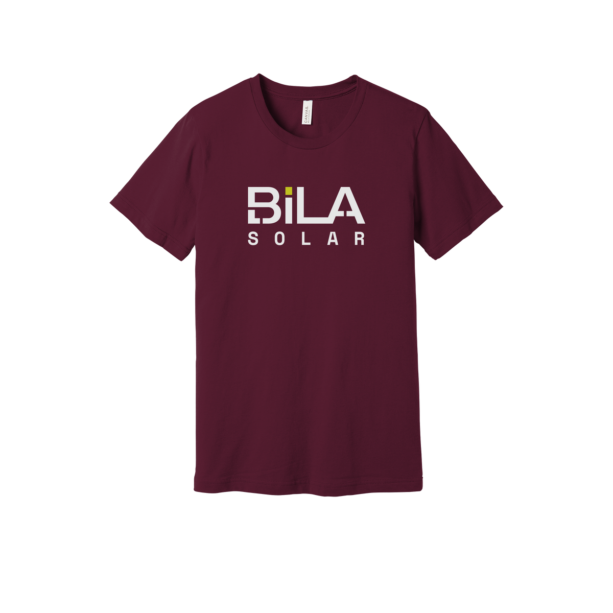 bilasolar-everyday-essentials-short-sleeve-tee-dtf-front-BC3001-maroon-flat-front