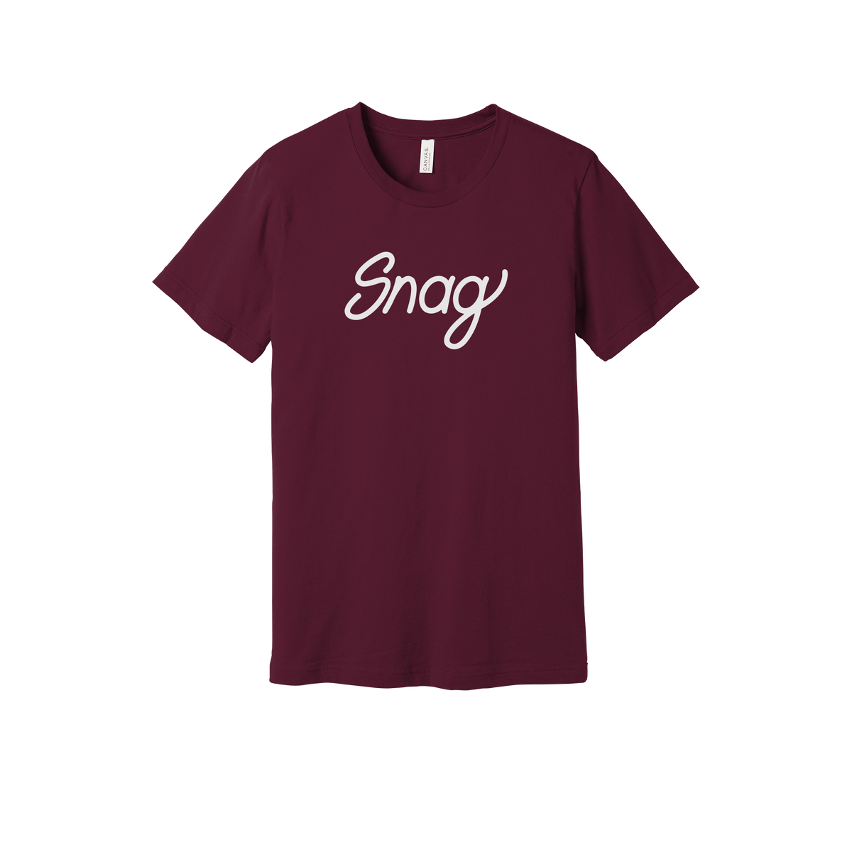 snagdelivery-everyday-essentials-short-sleeve-tee-dtf-front-BC3001-maroon-flat-front