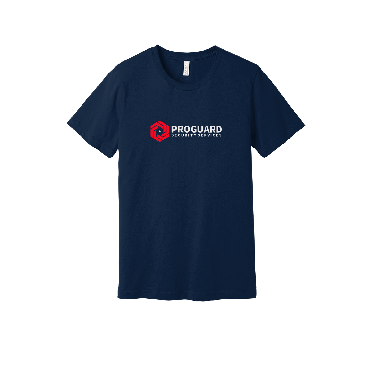 proguardsecurityservices-everyday-essentials-short-sleeve-tee-dtf-front-BC3001-navy-flat-front