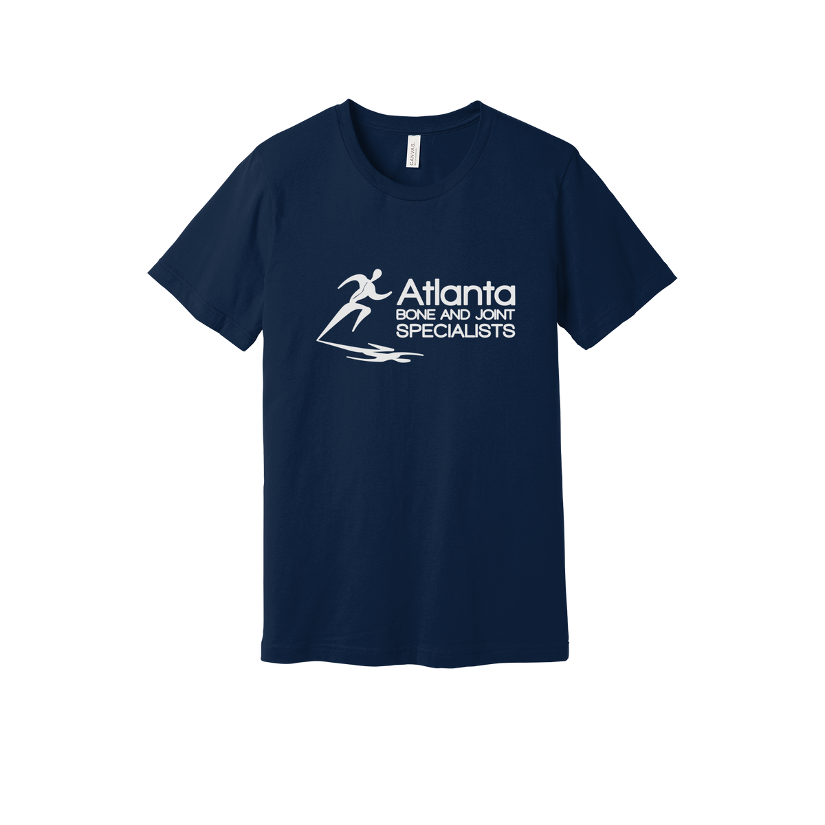 atlantaboneandjoint-everyday-essentials-clinic-short-sleeve-tee-dtf-front-BC3001-navy-flat-front