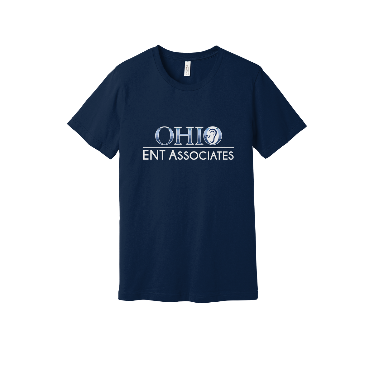 ohioentaudiology-everyday-essentials-clinic-short-sleeve-tee-dtf-front-BC3001-navy-flat-front