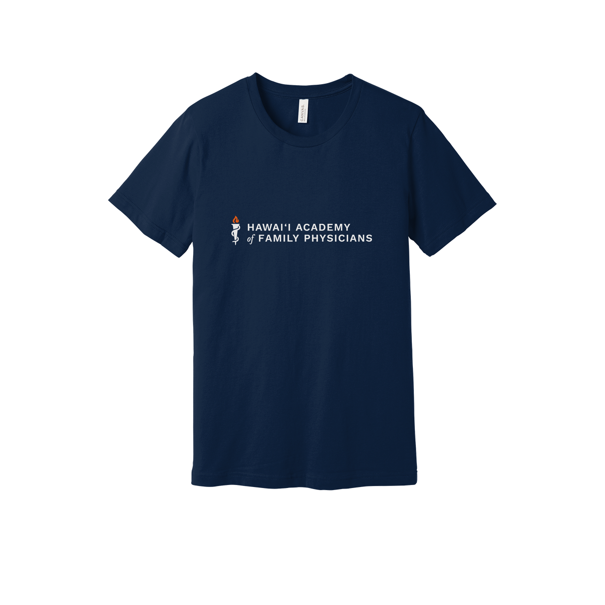 hafp-everyday-essentials-clinic-short-sleeve-tee-dtf-front-BC3001-navy-flat-front