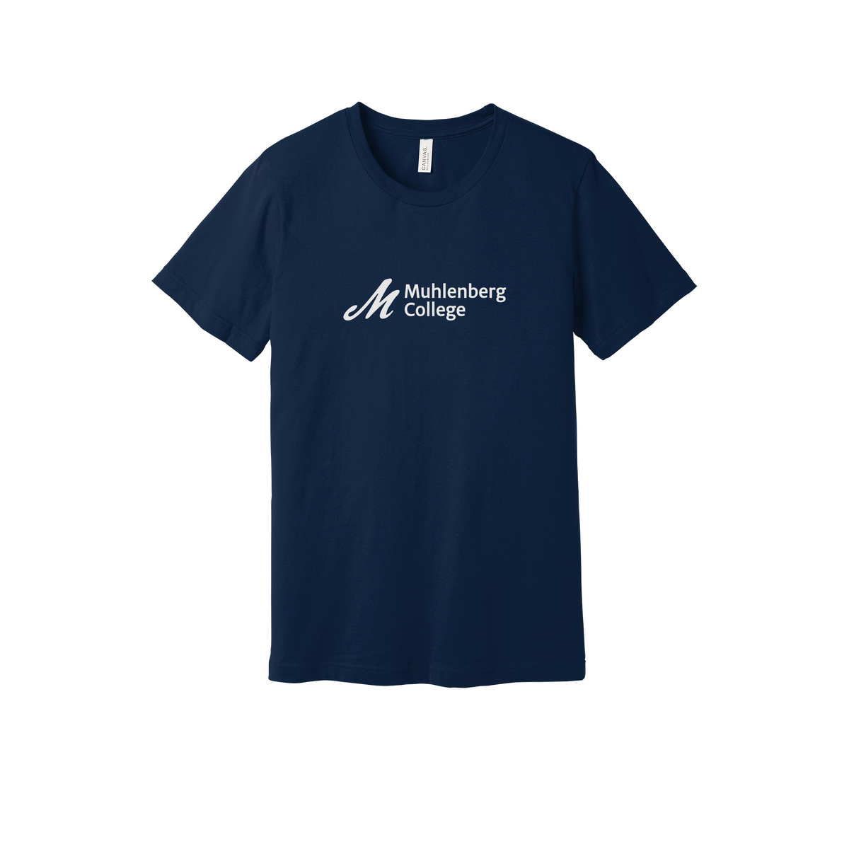 muhlenberg-everyday-essentials-short-sleeve-tee-dtf-front-BC3001-navy-flat-front