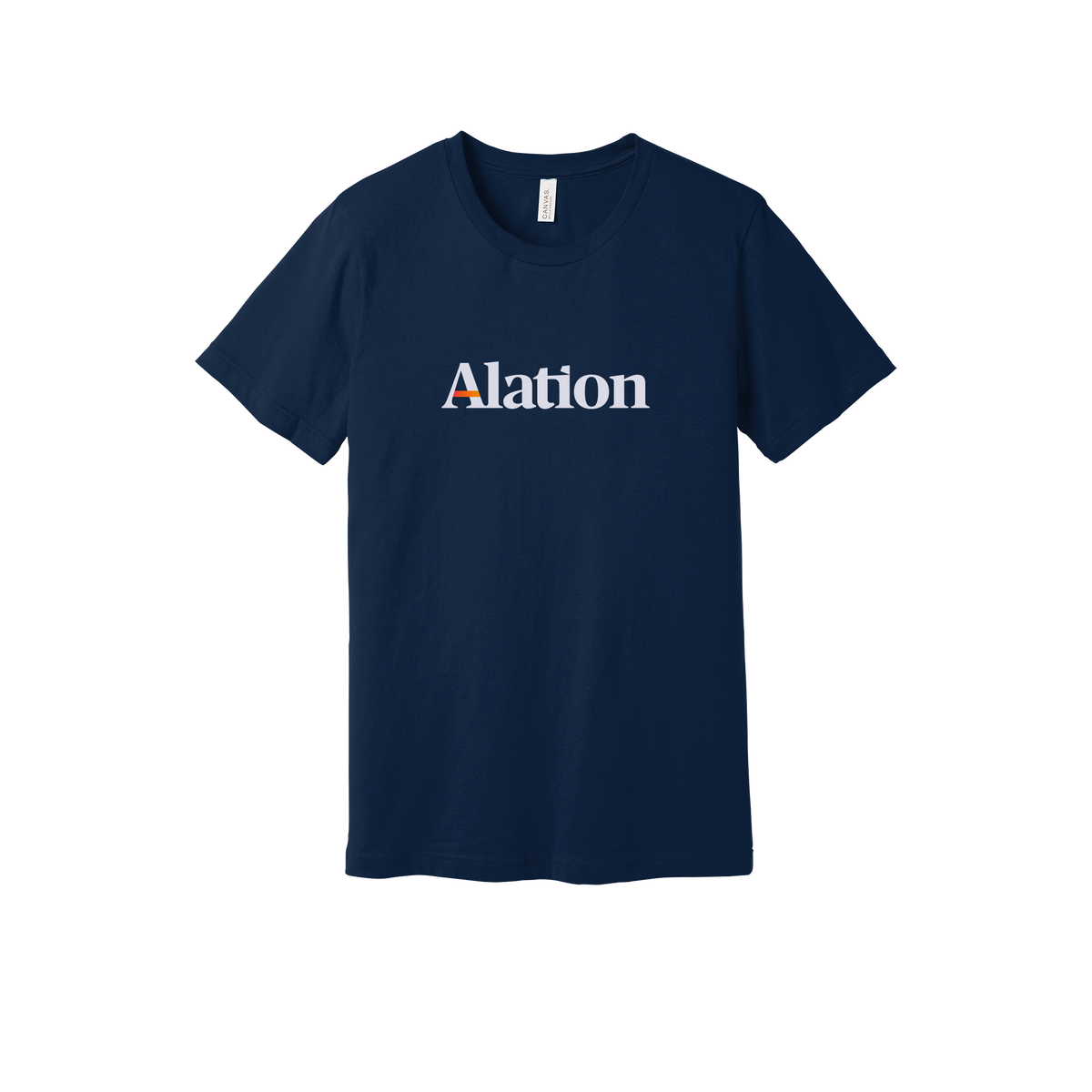 alation-everyday-essentials-short-sleeve-tee-dtf-front-BC3001-navy-flat-front