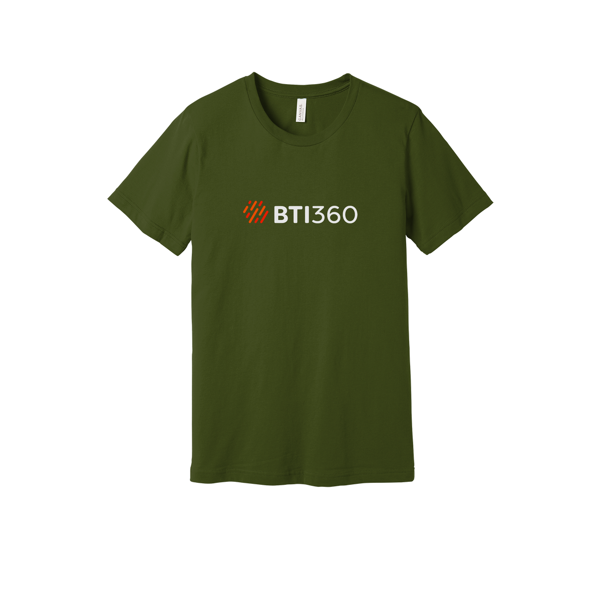 bti360-everyday-essentials-short-sleeve-tee-dtf-front-BC3001-olive-flat-front
