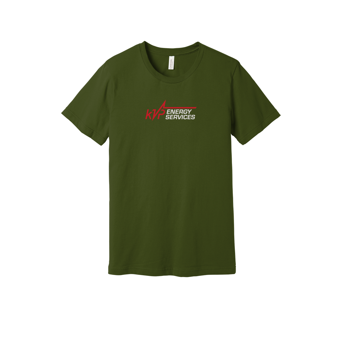 kvpenergy-everyday-essentials-short-sleeve-tee-dtf-front-BC3001-olive-flat-front