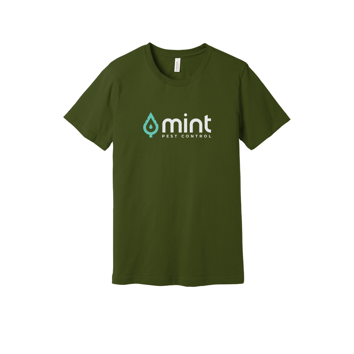 mintpest-everyday-essentials-short-sleeve-tee-dtf-front-BC3001-olive-flat-front