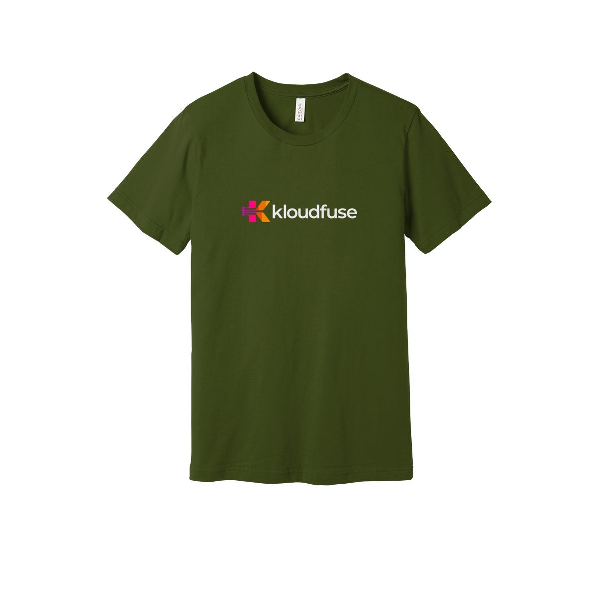 kloudfuse-everyday-essentials-short-sleeve-tee-dtf-front-BC3001-olive-flat-front