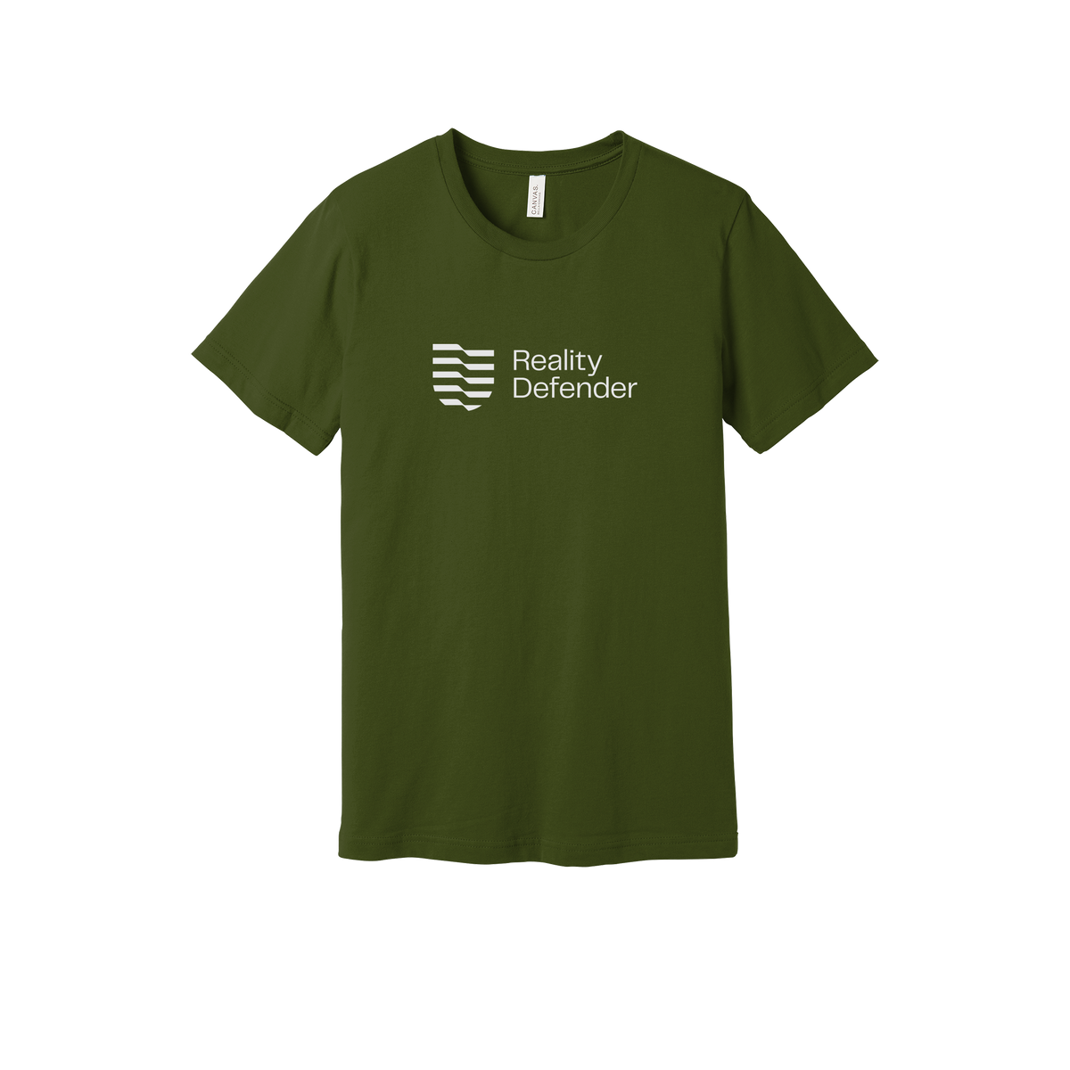realitydefender-everyday-essentials-short-sleeve-tee-dtf-front-BC3001-olive-flat-front