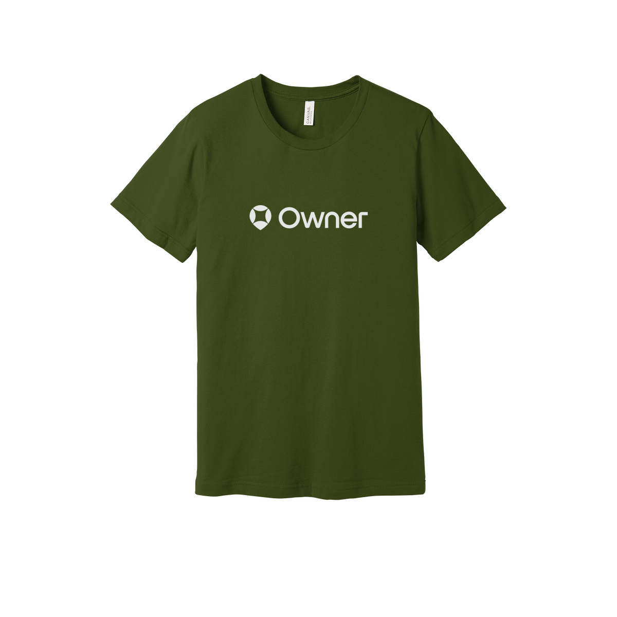 owner-everyday-essentials-short-sleeve-tee-dtf-front-BC3001-olive-flat-front