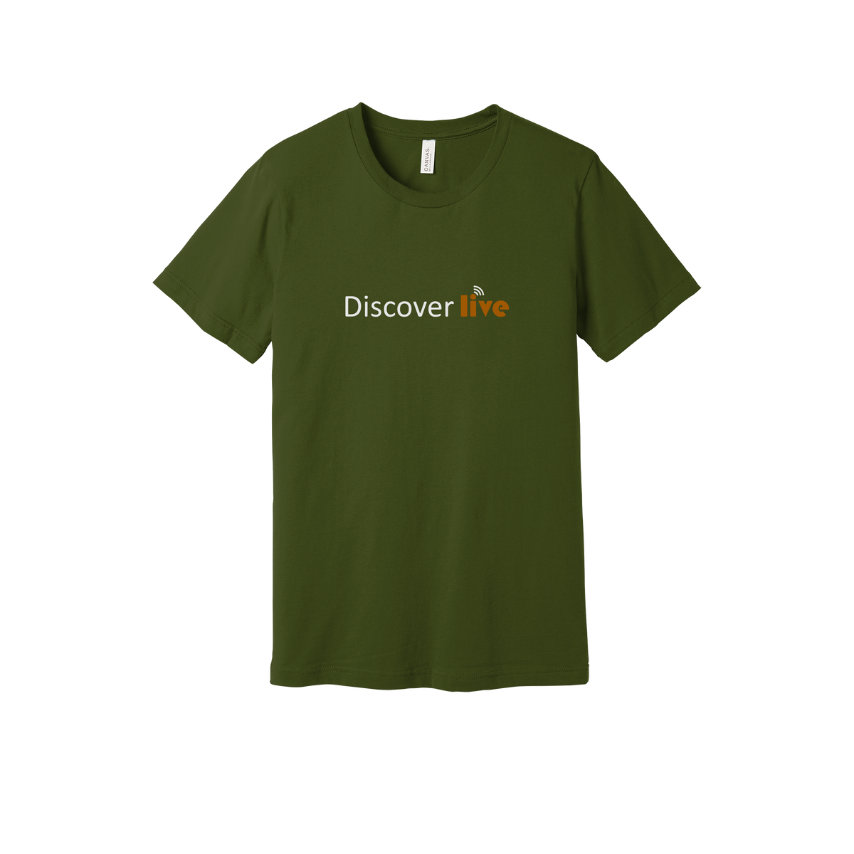 discover-everyday-essentials-short-sleeve-tee-dtf-front-BC3001-olive-flat-front