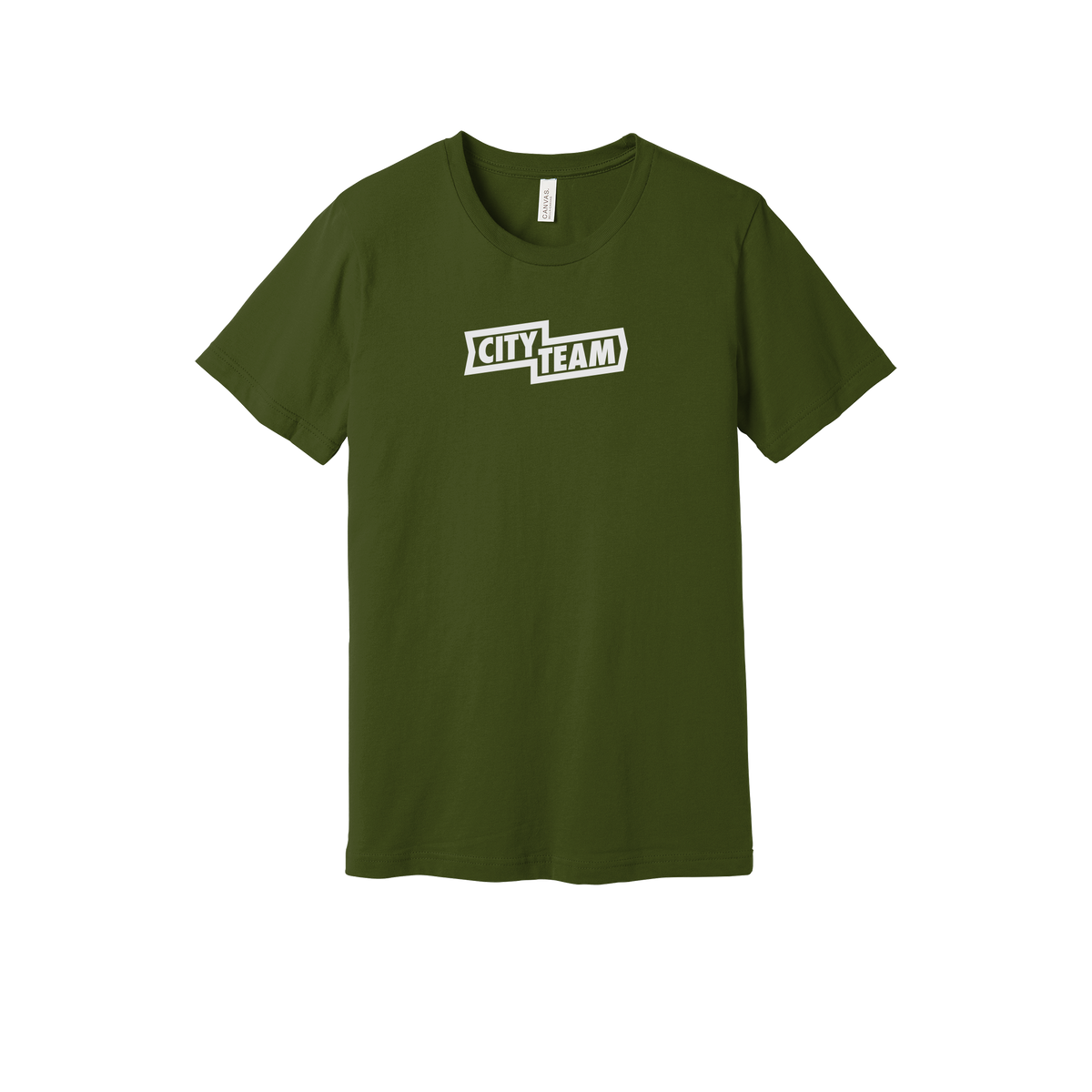 cityteam-everyday-essentials-short-sleeve-tee-dtf-front-BC3001-olive-flat-front