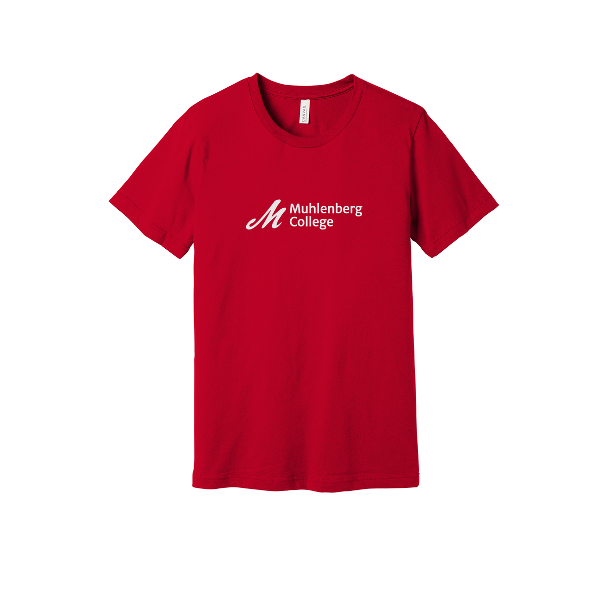 muhlenberg-everyday-essentials-short-sleeve-tee-dtf-front-BC3001-red-flat-front