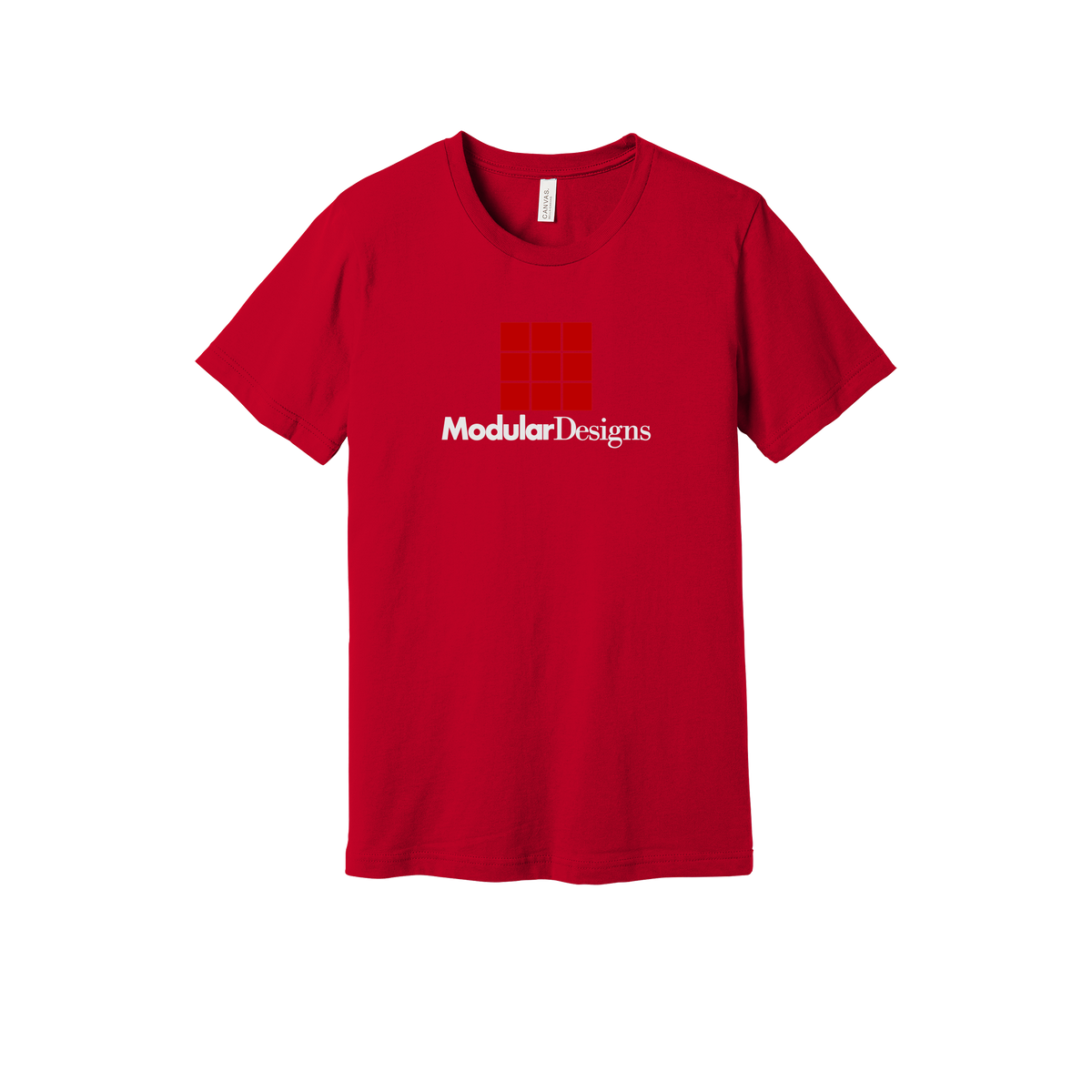 modulardesignsflooring-everyday-essentials-short-sleeve-tee-dtf-front-BC3001-red-flat-front